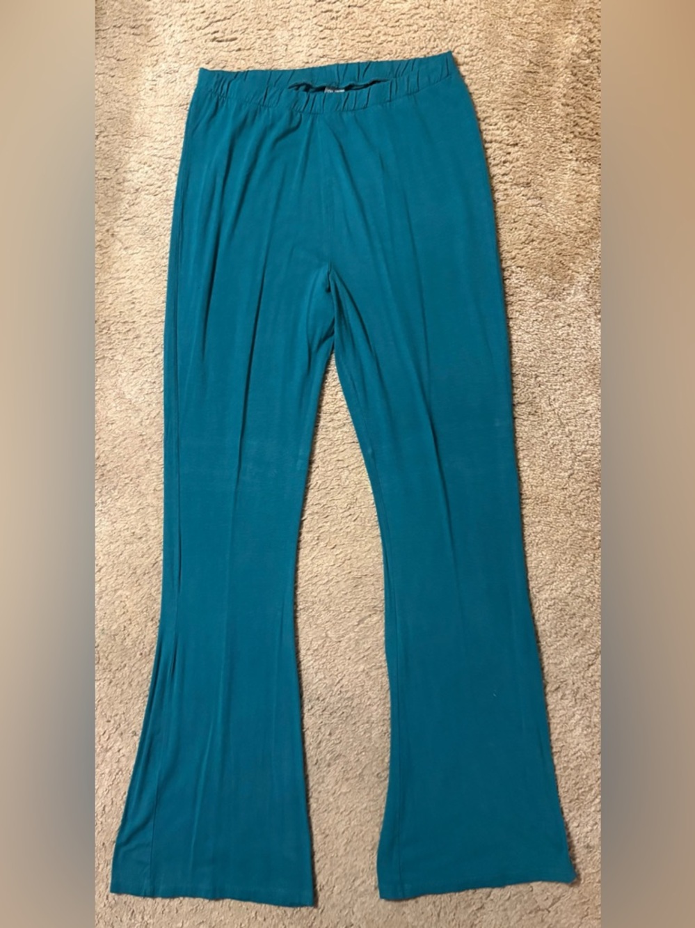 ASOS Green/Teal Boot Cut Flare Pull On Stretchy  Size 12